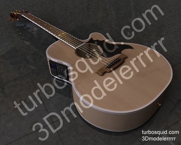 3d acoustic guitar g series - Acoustic Guitar G Series Concept by 3Dmodelerrrrr
